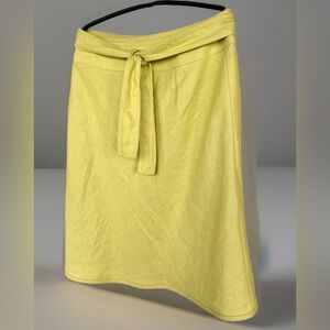 Talbots Womens Fit & Flare Skirt Lime Green 
Irish Linen Matching Tie Belt Sz 6